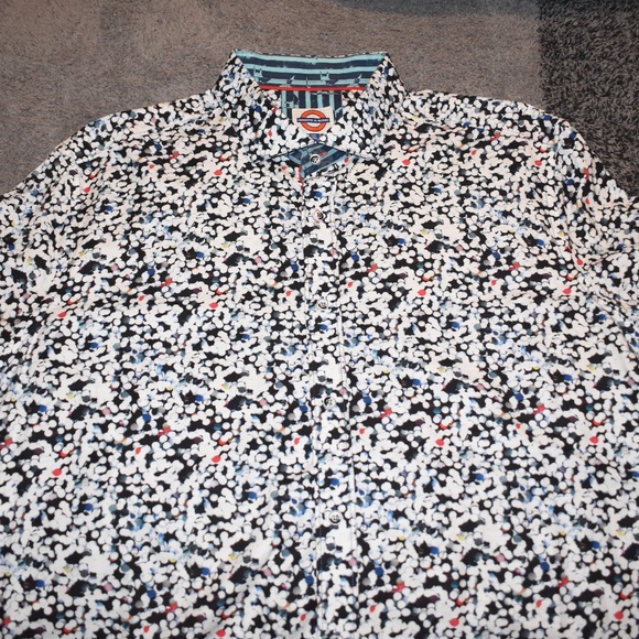 Jermyn & Bond XXL Short Sleeve Colorful Button Down NWOT - Picture 1 of 9